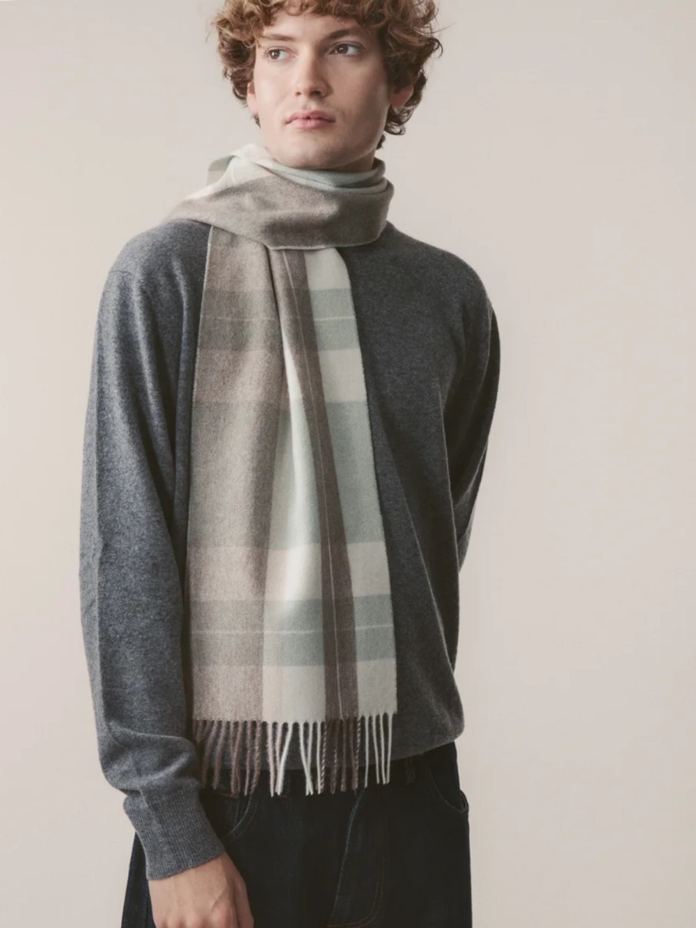 100% Lambswool KILTANE Scotland Scarf Square Check Pattern Timeless lightweight